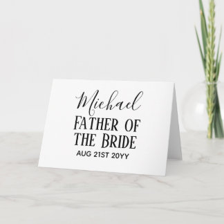 BUDGET Bestman Groomsmen Gifts Black White Card