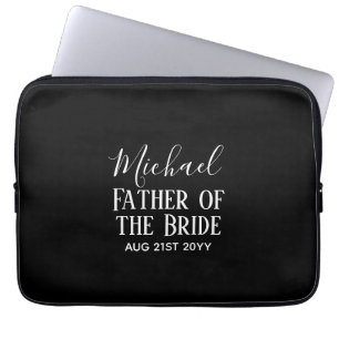 BUDGET Bestman Groomsmen Gifts Black White Laptop Sleeve