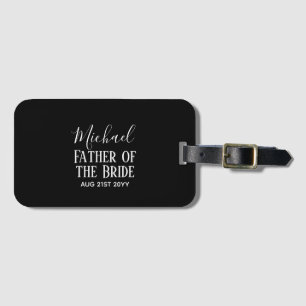 BUDGET Bestman Groomsmen Gifts Black White Luggage Tag