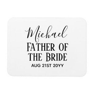 BUDGET Bestman Groomsmen Gifts Black White Magnet