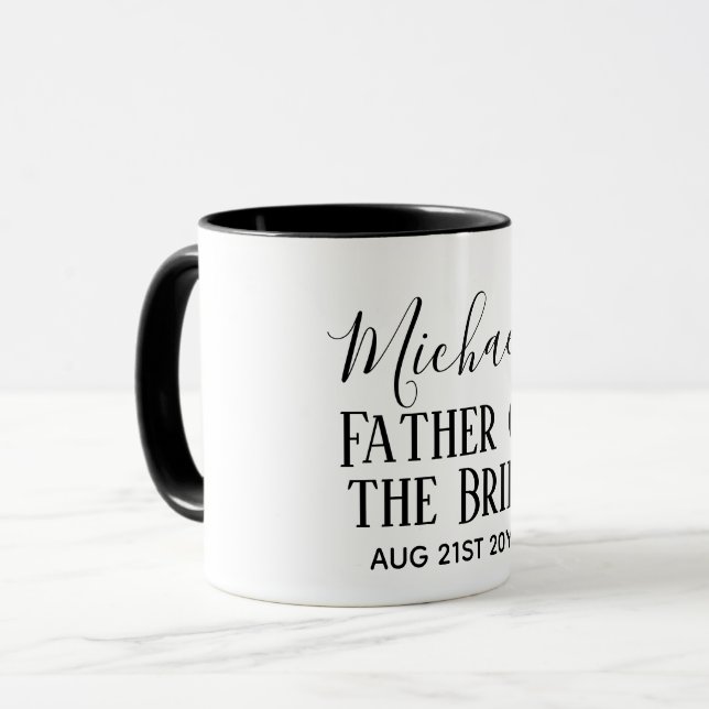 BUDGET Bestman Groomsmen Gifts Black White Mug (Front Left)
