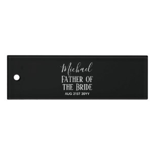 BUDGET Bestman Groomsmen Gifts Black White Ruler