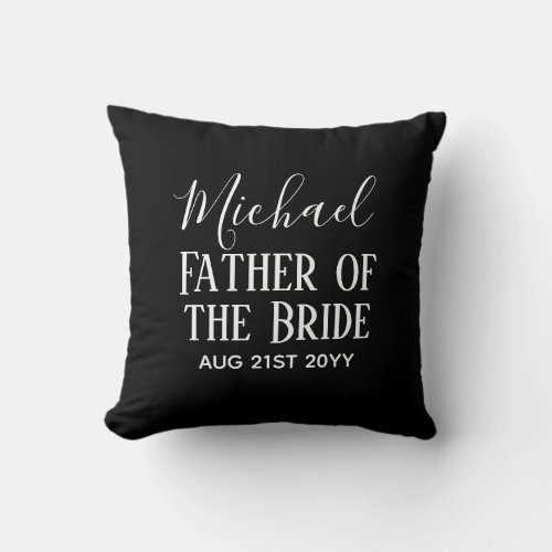 BUDGET Bestman Groomsmen Gifts Black White Throw Pillow