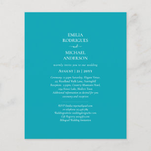 BUDGET Bilingual 2-sided Invite Spanish Boda  Flyer
