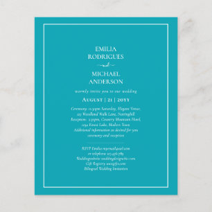 BUDGET Bilingual 2-sided Invite Spanish Boda Flyer