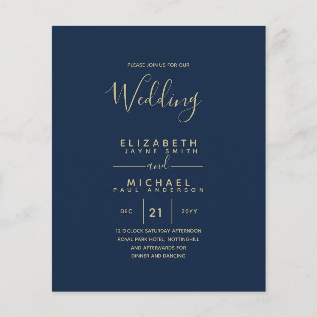 Budget Bilingual Spanish BODA English Wedding (Front)