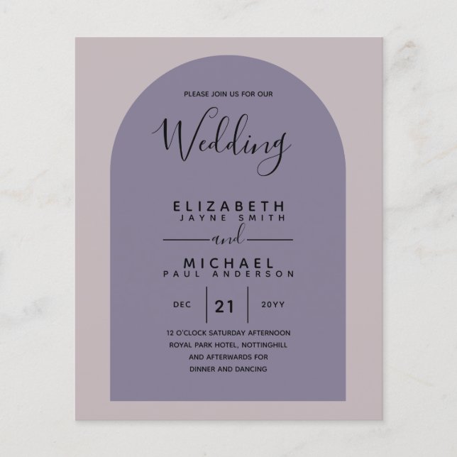 BUDGET Bilingual Spanish Boda English Wedding (Front)