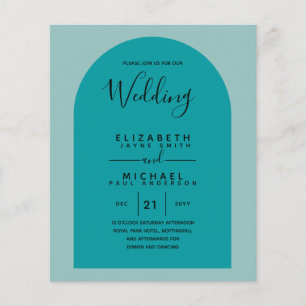 BUDGET Bilingual Spanish Boda English Wedding Flyer