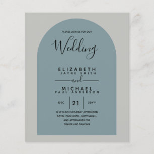 BUDGET Bilingual Spanish English Boda Wedding Flyer