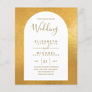 BUDGET Bilingual Spanish English Boda Wedding Flyer