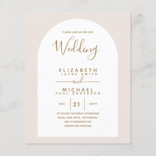 BUDGET Bilingual Spanish English Boda Wedding Flyer