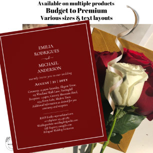 BUDGET Bilingual Wedding Text Both Sides Invite Flyer