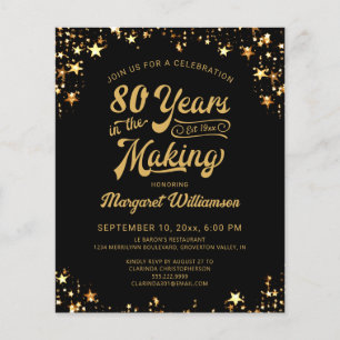 Budget Birthday 80 YEARS IN THE MAKING Invitation