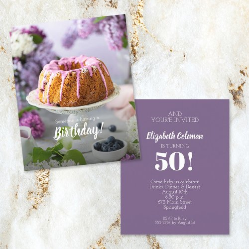 Budget Birthday Cake Party Invitations