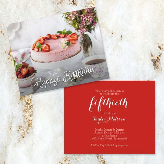 Budget Birthday Cake Party Invitations (Creator Uploaded)