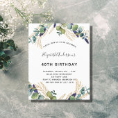 Budget birthday eucalyptus greenery invitation