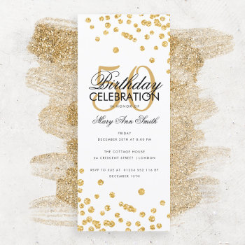 Budget Birthday Glitter Confetti Gold by Rewards4life at Zazzle
