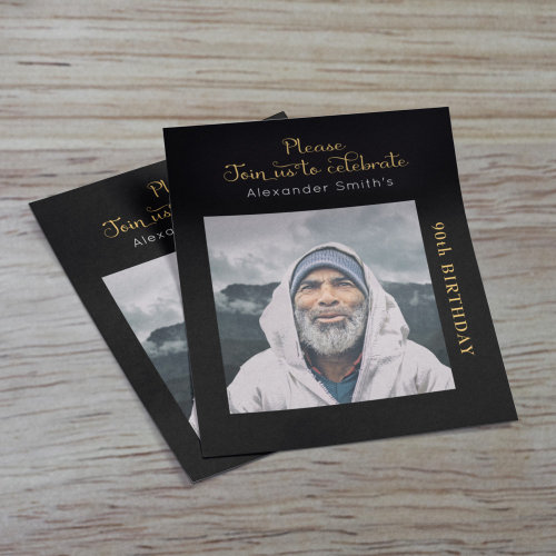 Budget Birthday Invitation Black And Gold