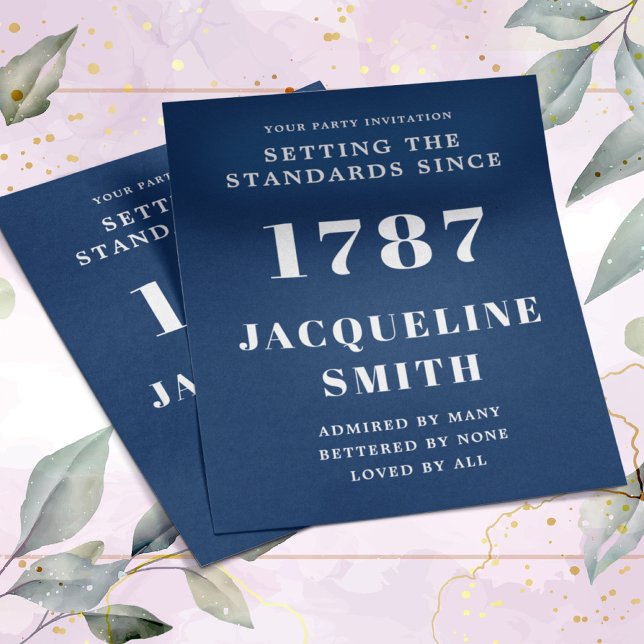 Budget Birthday Invitation Blue White Flyer (Creator Uploaded)