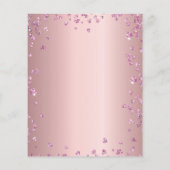 Budget birthday Paris blush pink Eiffel invitation (Back)