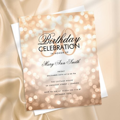 Budget Birthday Party Copper Sparkle Lights Flyer