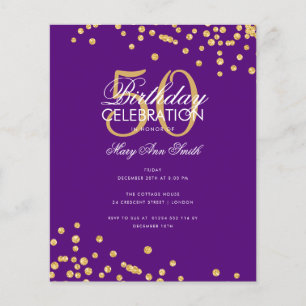 Budget Birthday Party Glitter Confetti Gold Purple