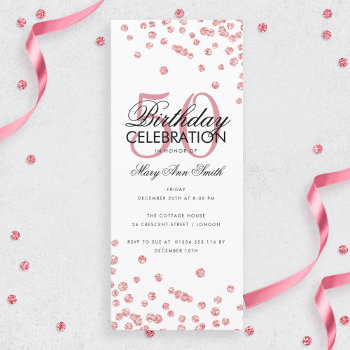 Budget Birthday Party Glitter Confetti Rose Gold by Rewards4life at Zazzle