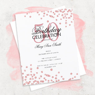 Budget Birthday Party Glitter Confetti Rose Gold