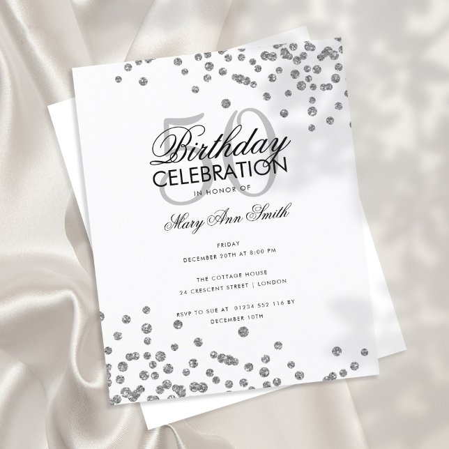 Budget Birthday Party Glitter Confetti Silver  (Creator Uploaded)