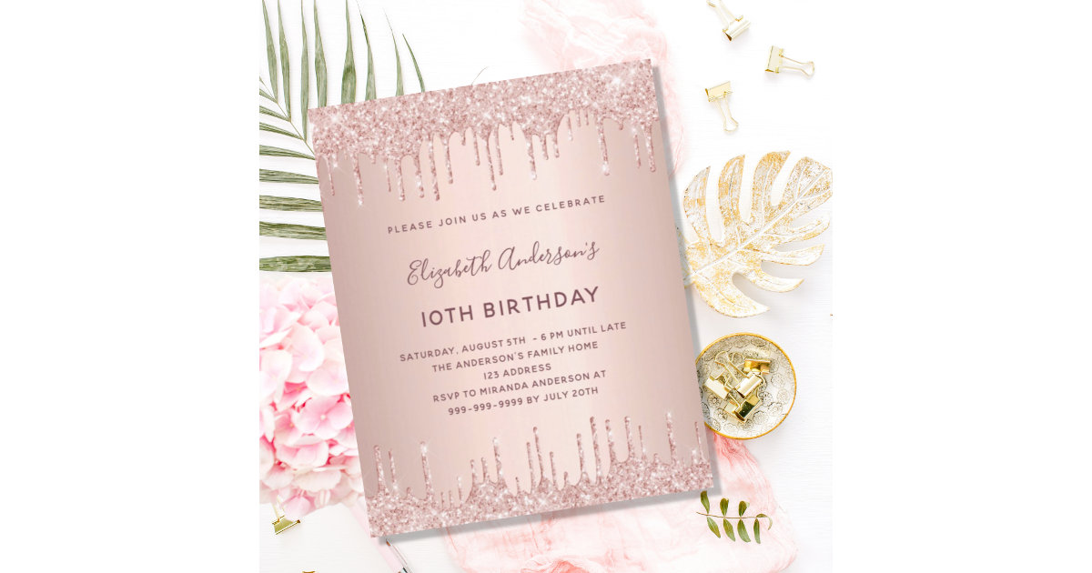 Surprise Birthday Invitation Gold Glitter Black Surprise -  Norway