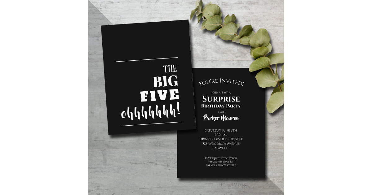 Budget Black and White 50th Birthday Invitations | Zazzle