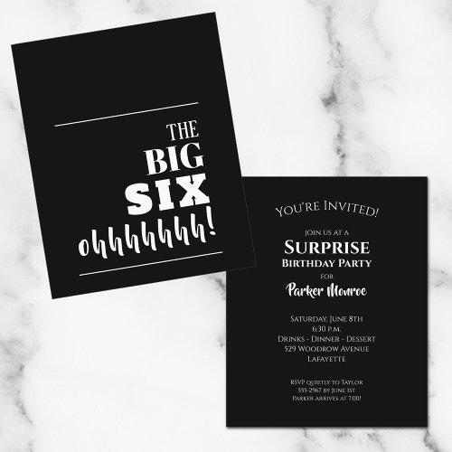 Budget Black and White 60th Birthday Invitations