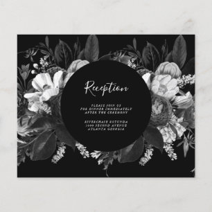 Budget Black and White Reception Card Flyer