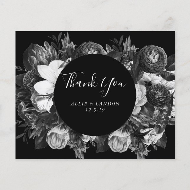 Budget | Black and White Thank You Card  Flyer (Front)
