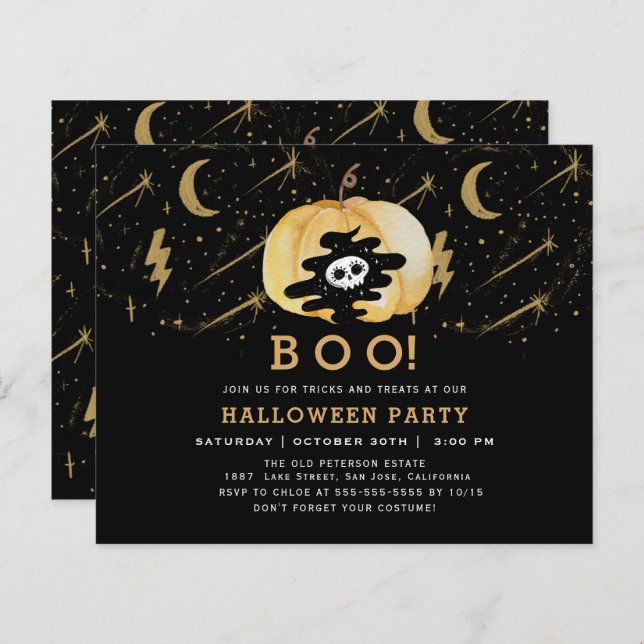 Budget Black Fun Halloween Pumpkin Stars (Front/Back)