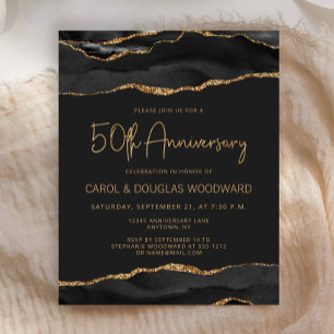 Budget Black Gold Agate Dark 50th Anniversary