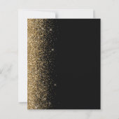 Budget Black Gold Save the Date Card (Back)