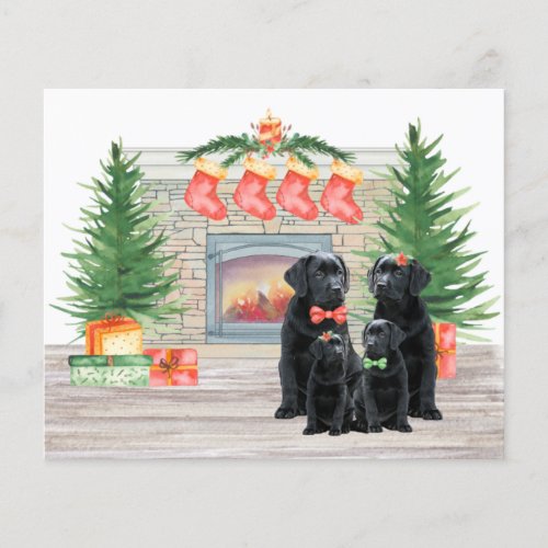 Budget Black Labrador Christmas Dogs Holiday Card