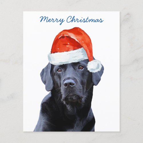 Budget Black Labrador Merry Christmas Santa Dog