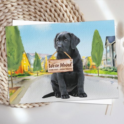 Budget Black Labrador Weve Moved Dog Moving Card