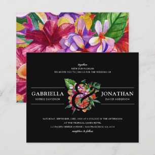 Budget Black Modern Tropical Bouquet Wedding