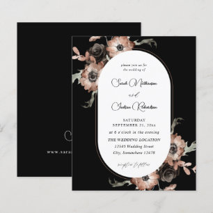 Budget Black & Natural Floral Wedding - Black