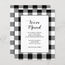 Budget Black Plaid We've Moved Holiday Card