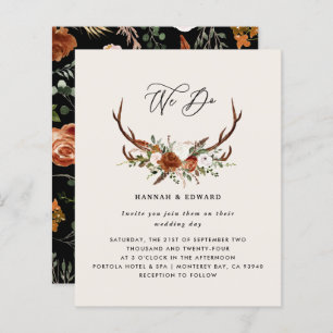 Budget black Stag terracotta floral rustic elegant