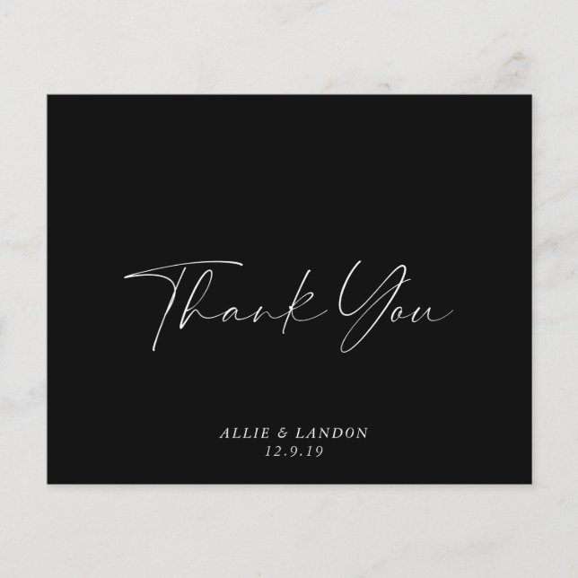 BUDGET Black Thank You Card Flyer (Front)