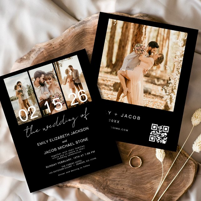 Budget Black The Wedding of Photo QR code (Creator Uploaded)