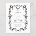 Budget Black Victorian QR Code All In One Wedding | Zazzle
