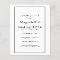 Budget Black & White Cancel or Change the Date