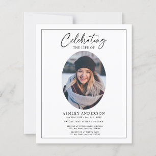 Budget Black White Celebration of Life Funeral