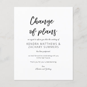 Budget Black & White Change of Plans Flyer